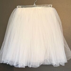 Wiseman Girls Dance White Tulle Tutu Skirt